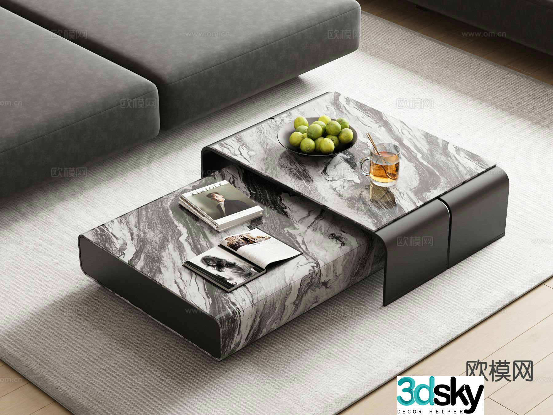 Italian coffee table 3d model