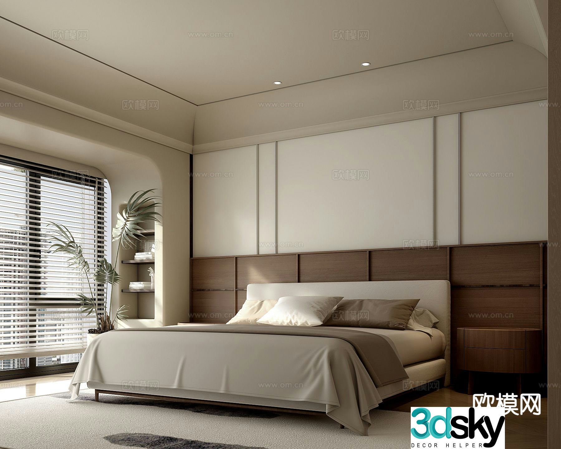 Medieval style bedroom master bedroom 3d model