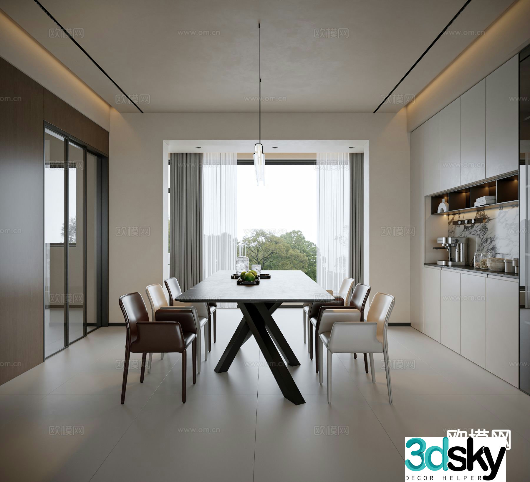 Modern restaurant 3d model
