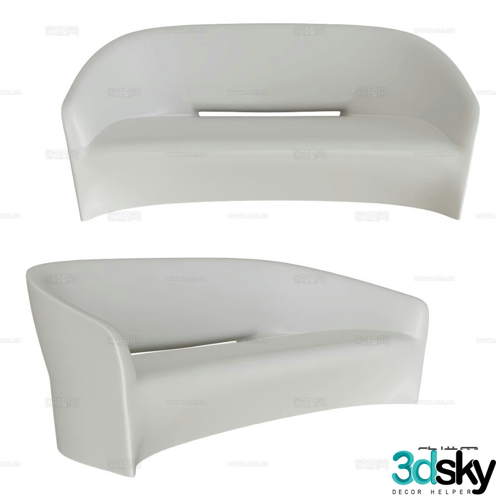Serralunga multi-seat sofa 3d model