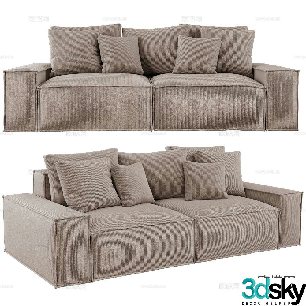 OPTISOFA upholstered sofa double sofa 3d model