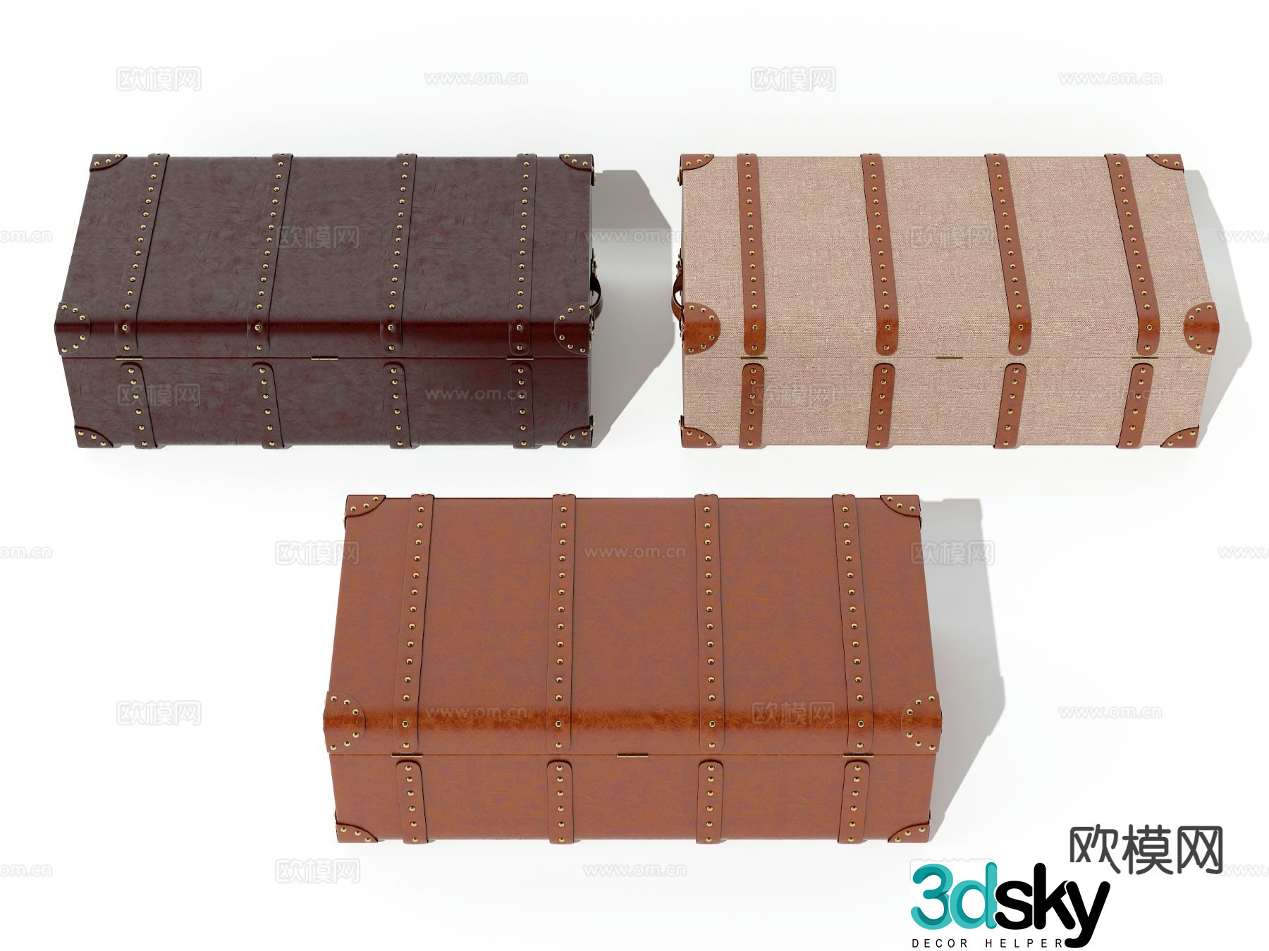 Industrial style suitcase suitcase box 3d model
