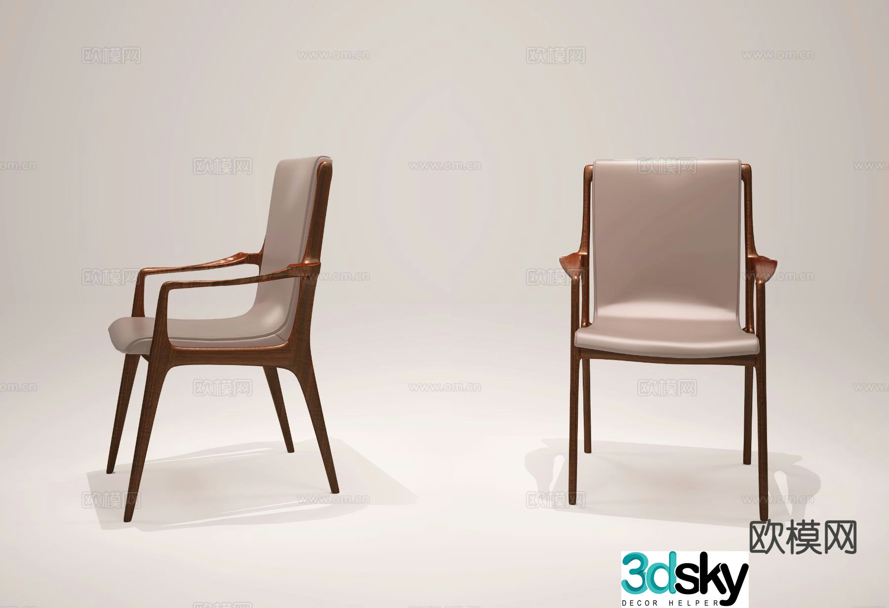 Modern chair dining chair 3d model