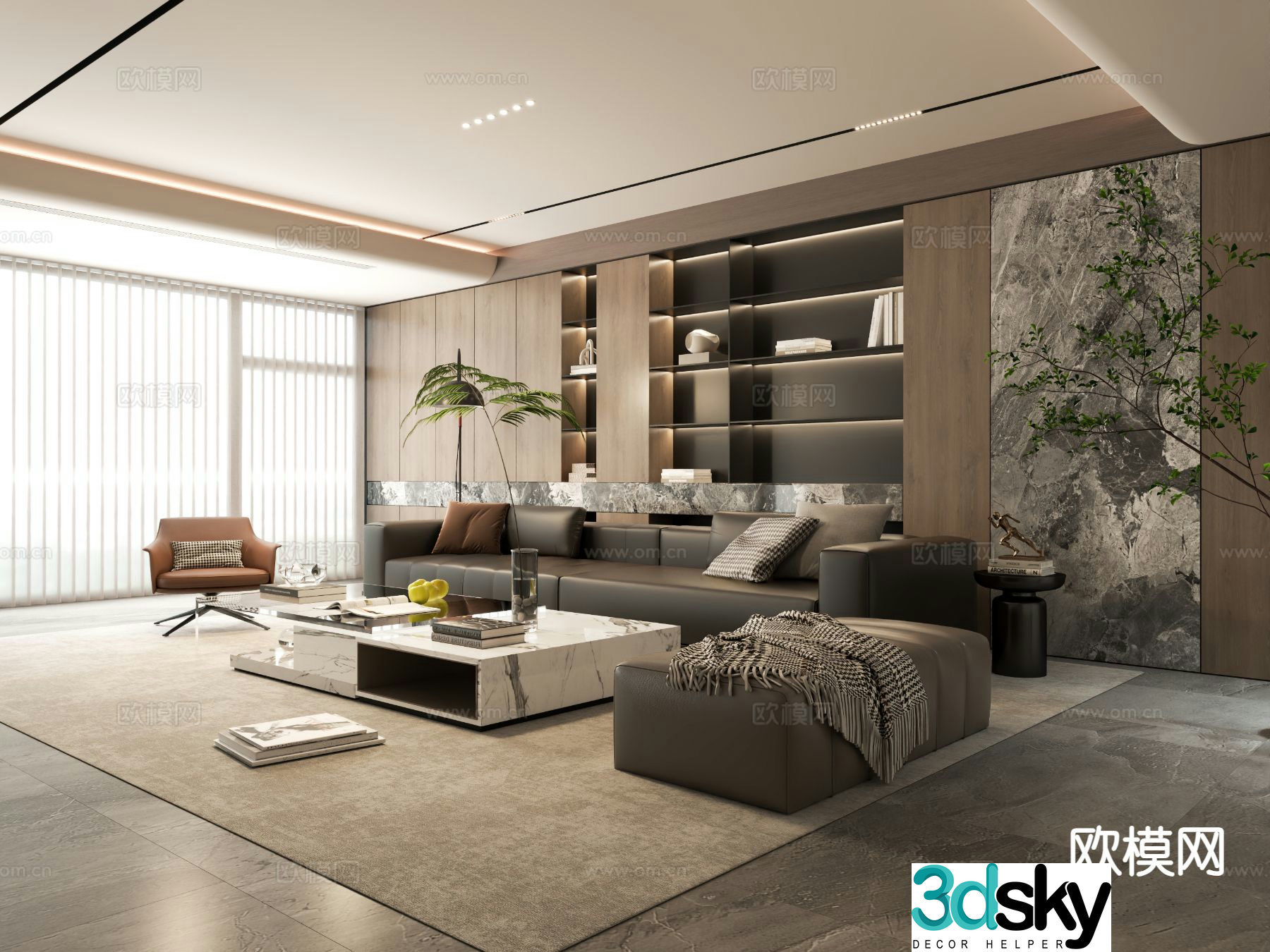 Italian living room 3d model