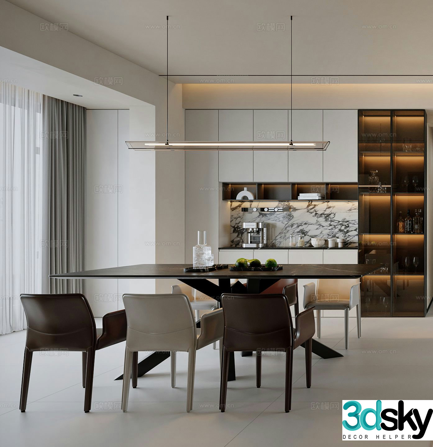 Modern restaurant 3d model