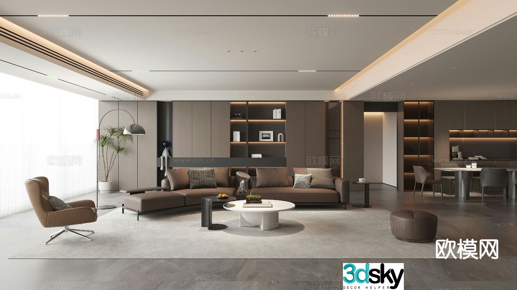 Italian living room 3d model