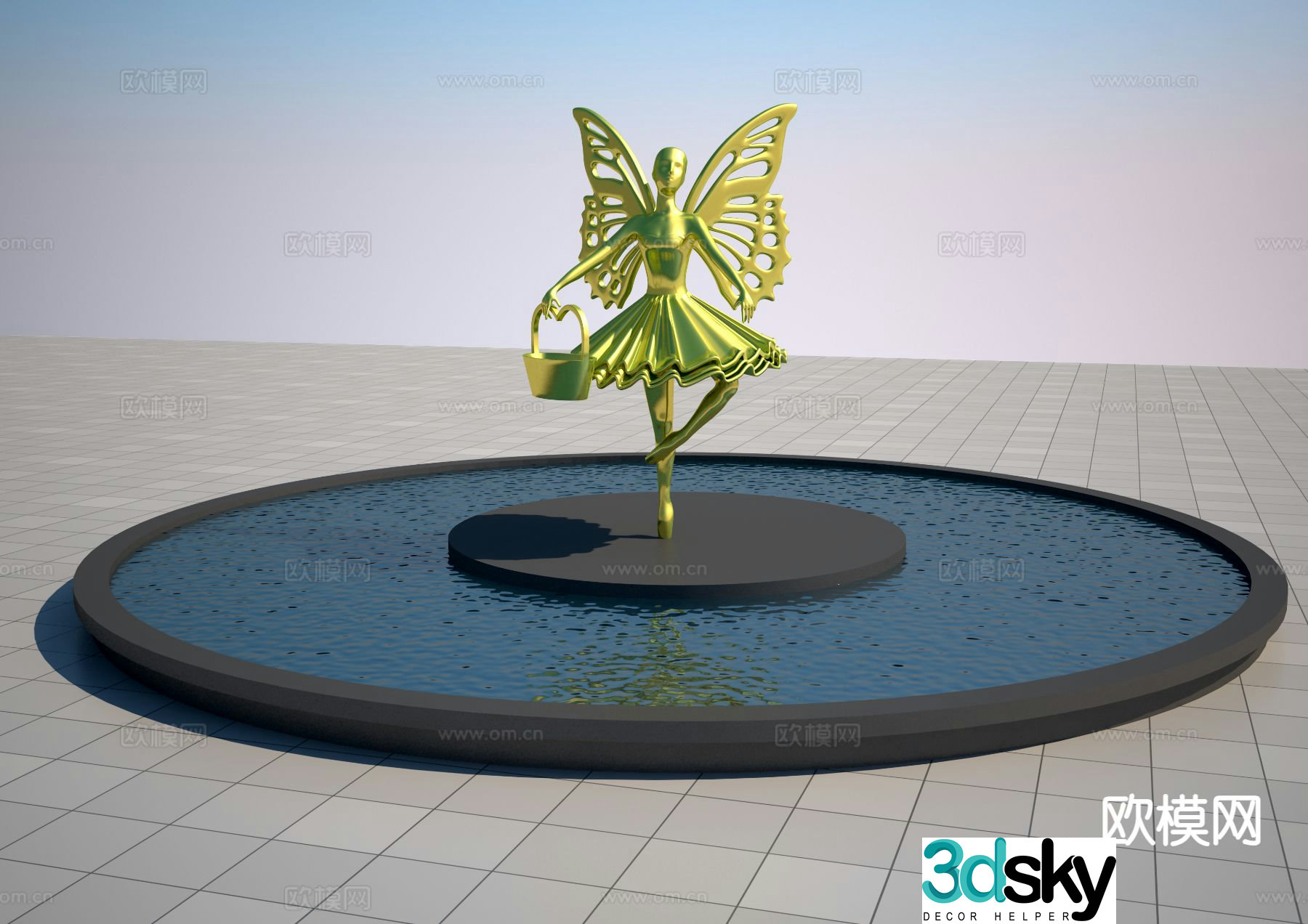 Simple ballet sculpture 3d model