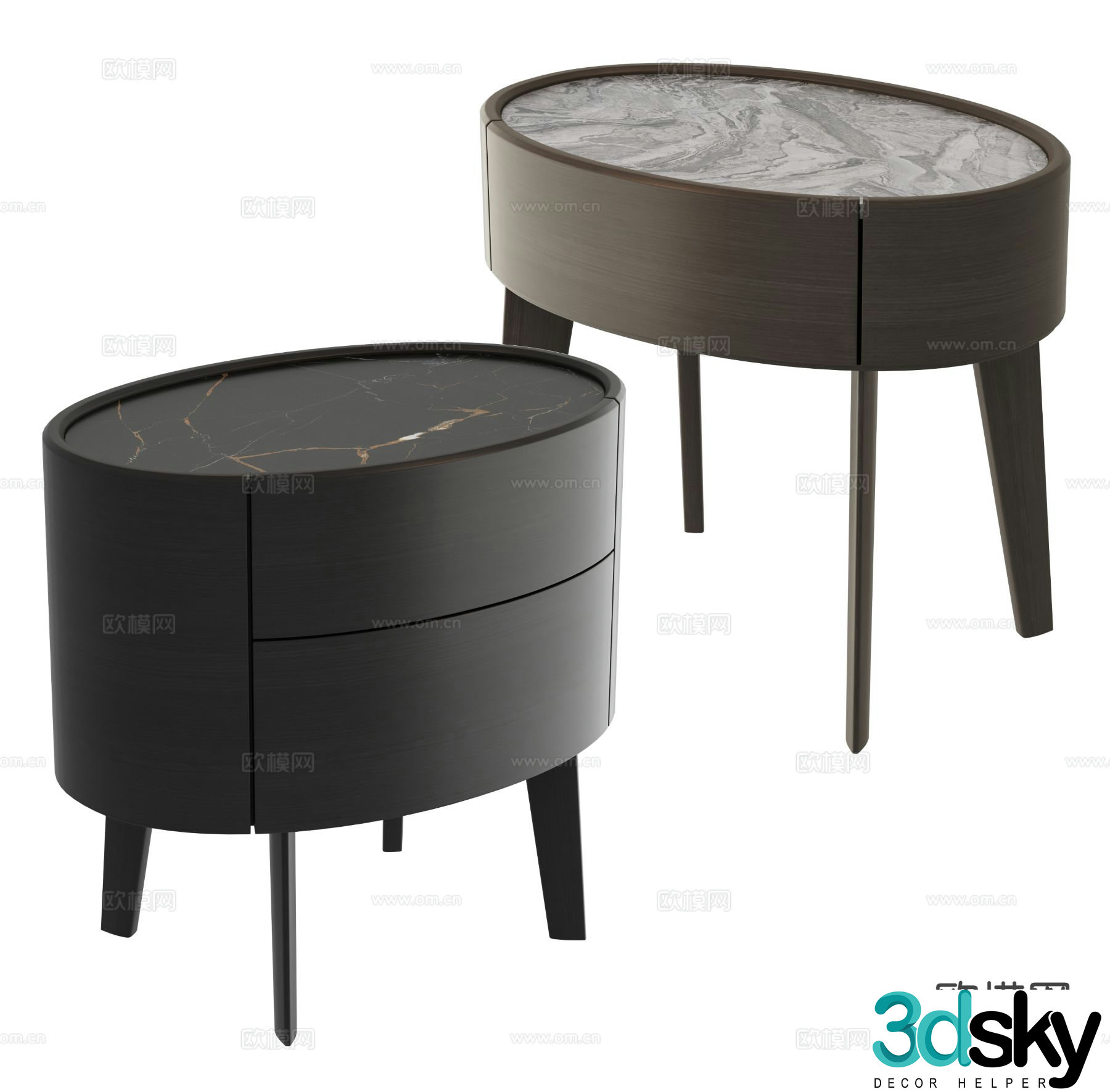 Modern bedside table 3d model