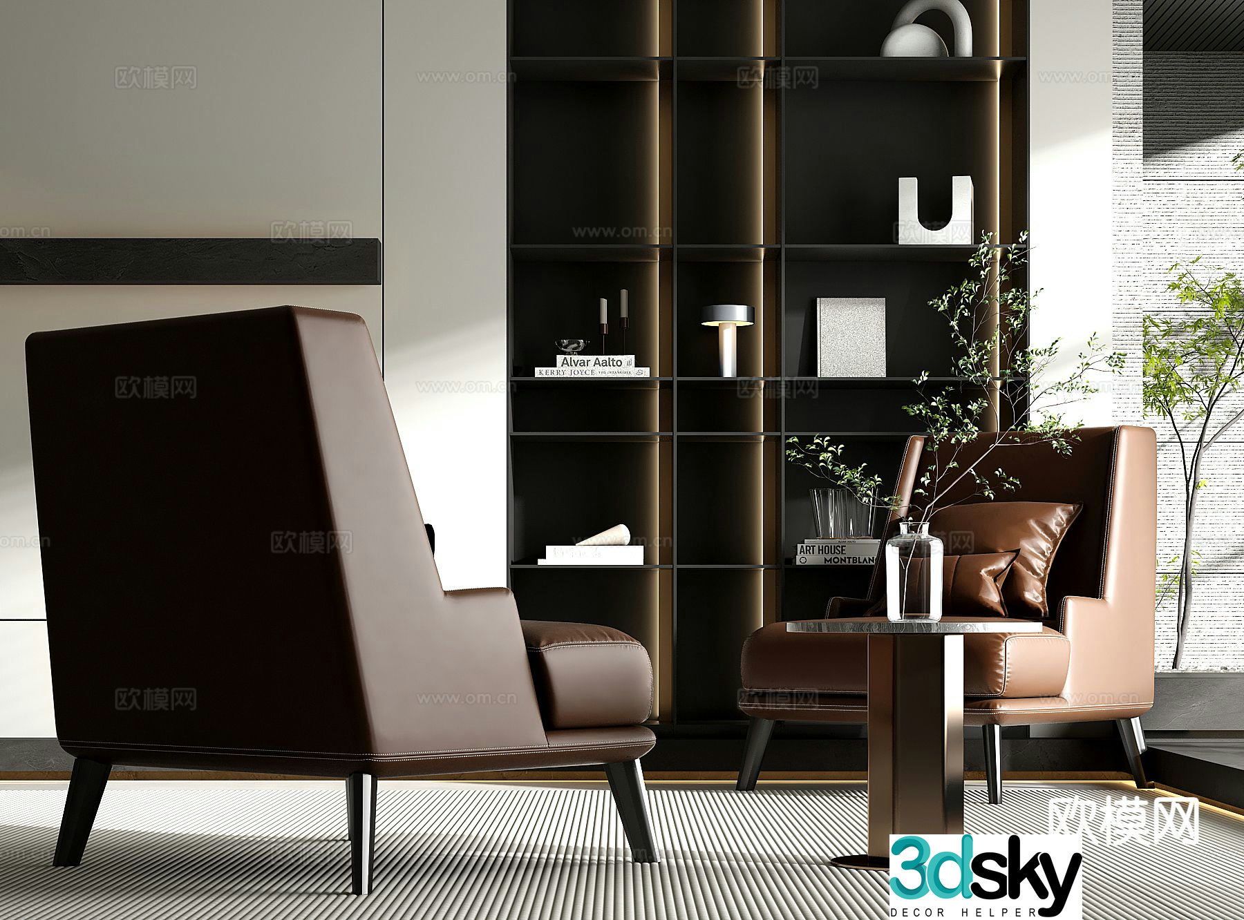 Modern chair sofa chair leisure chair 3d model