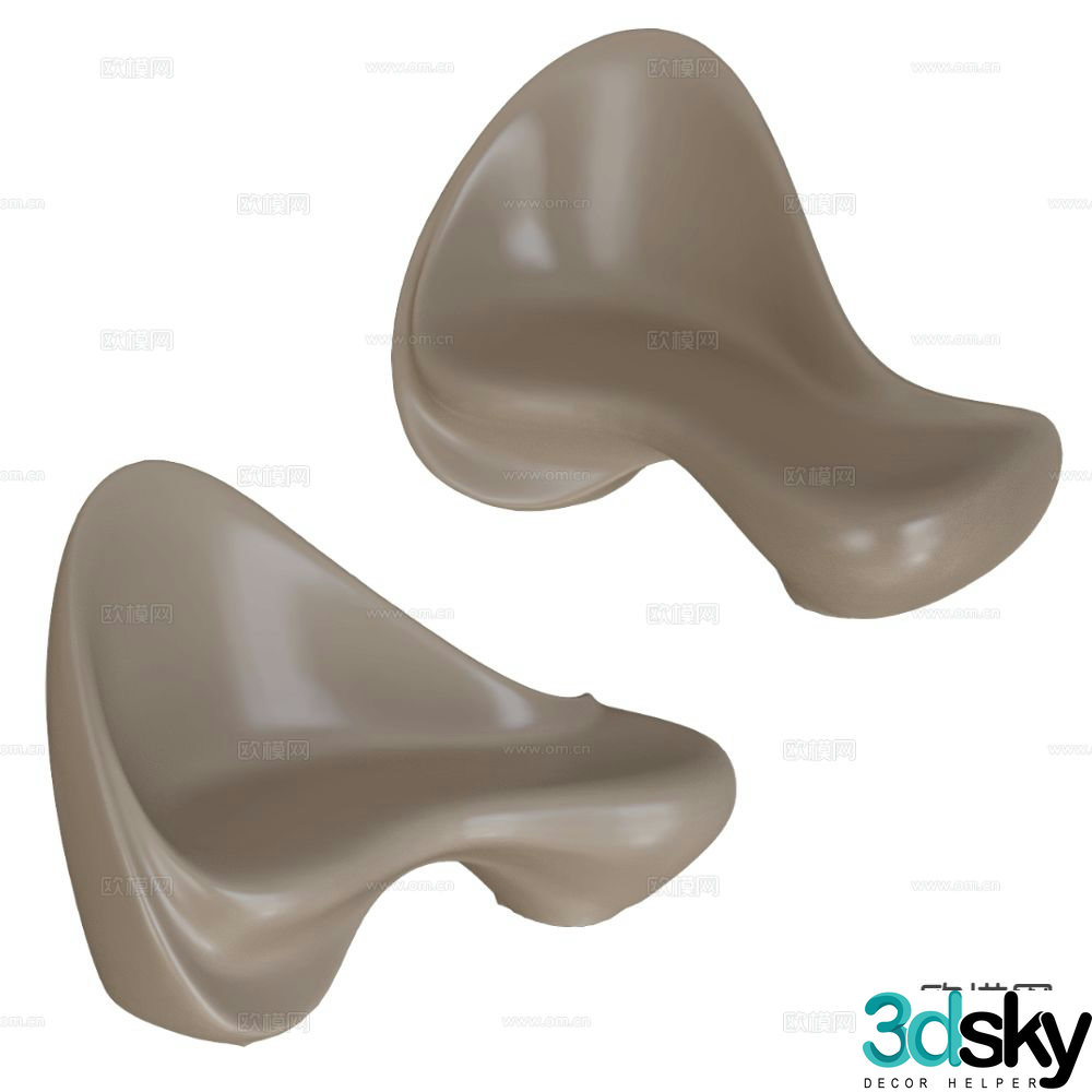 Serralunga shaped sofa 3d model