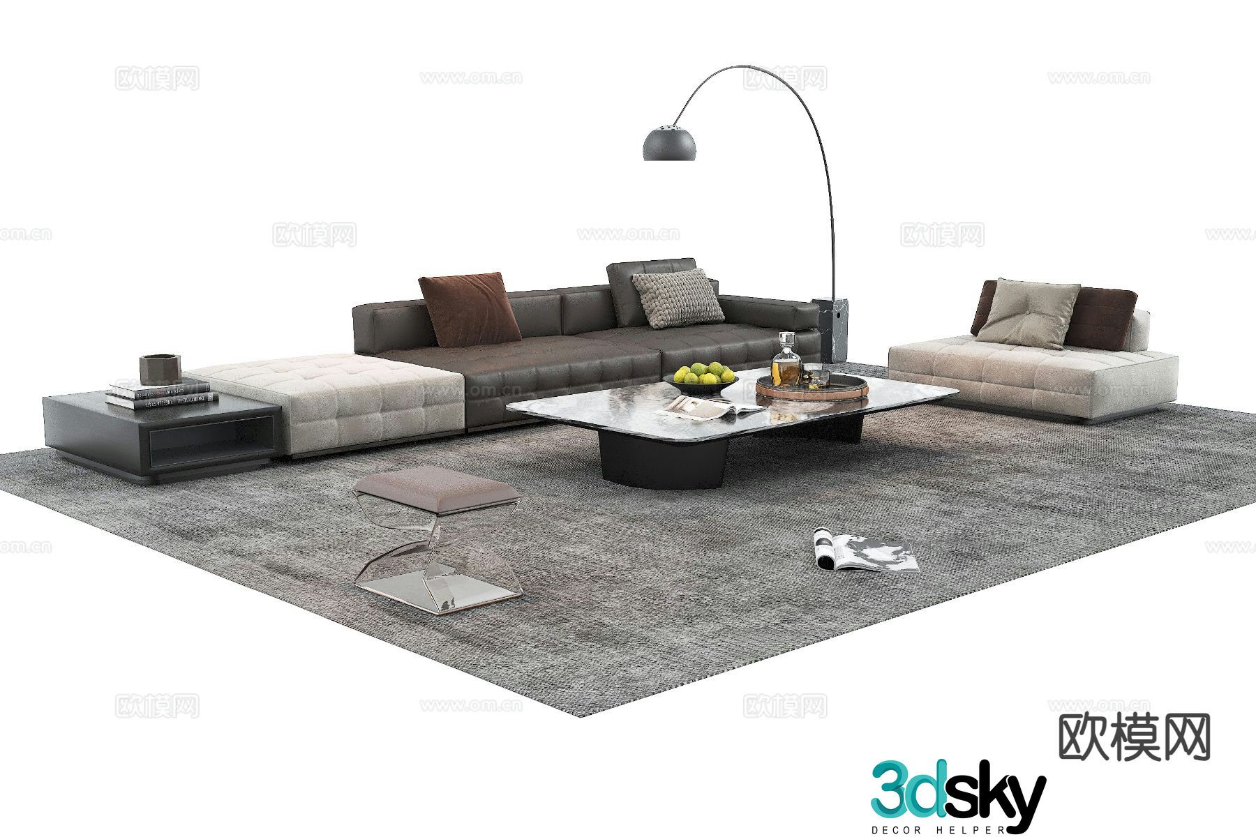 Modern modular sofa 3d model