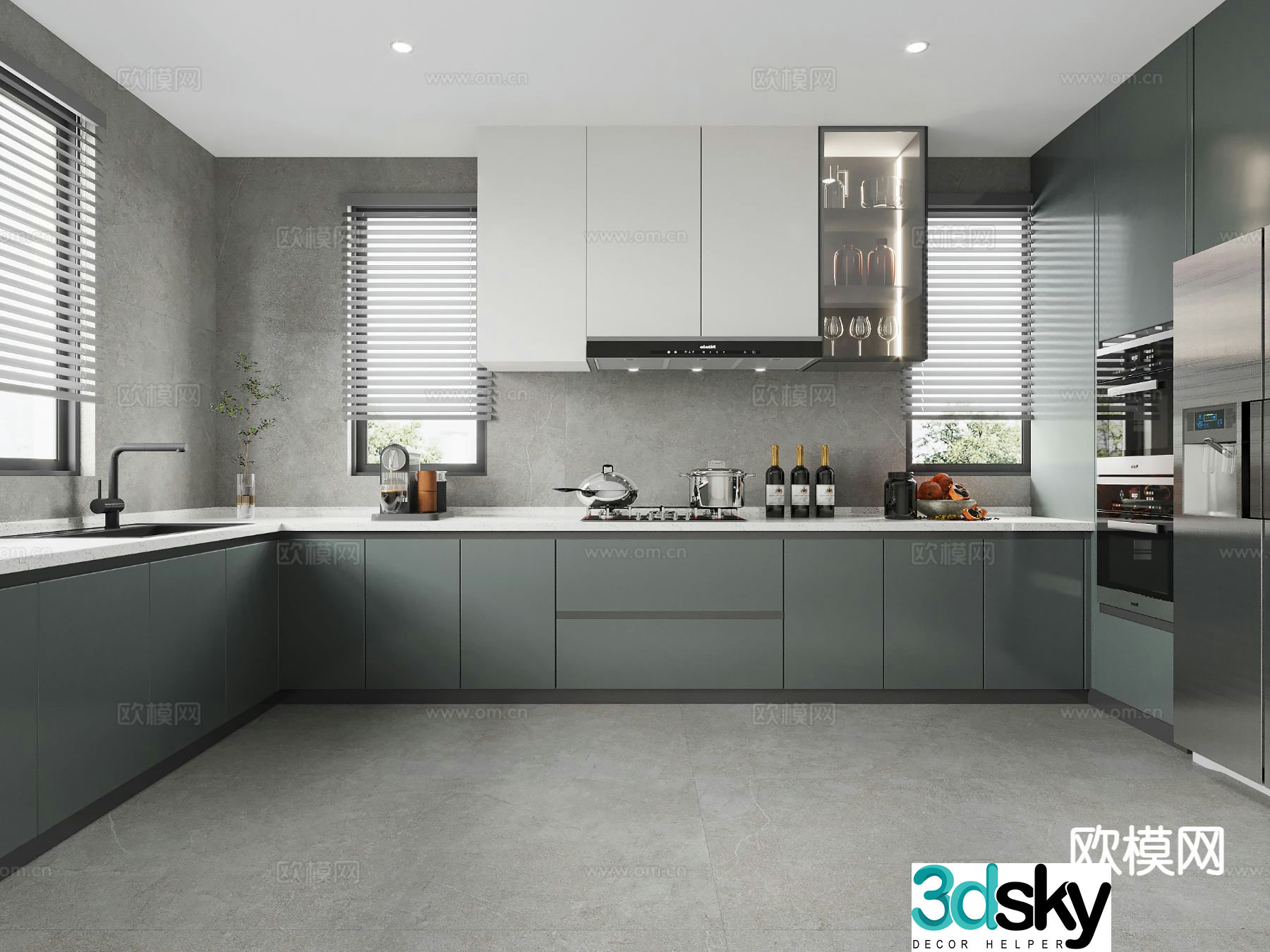 Modern kitchen 3d model