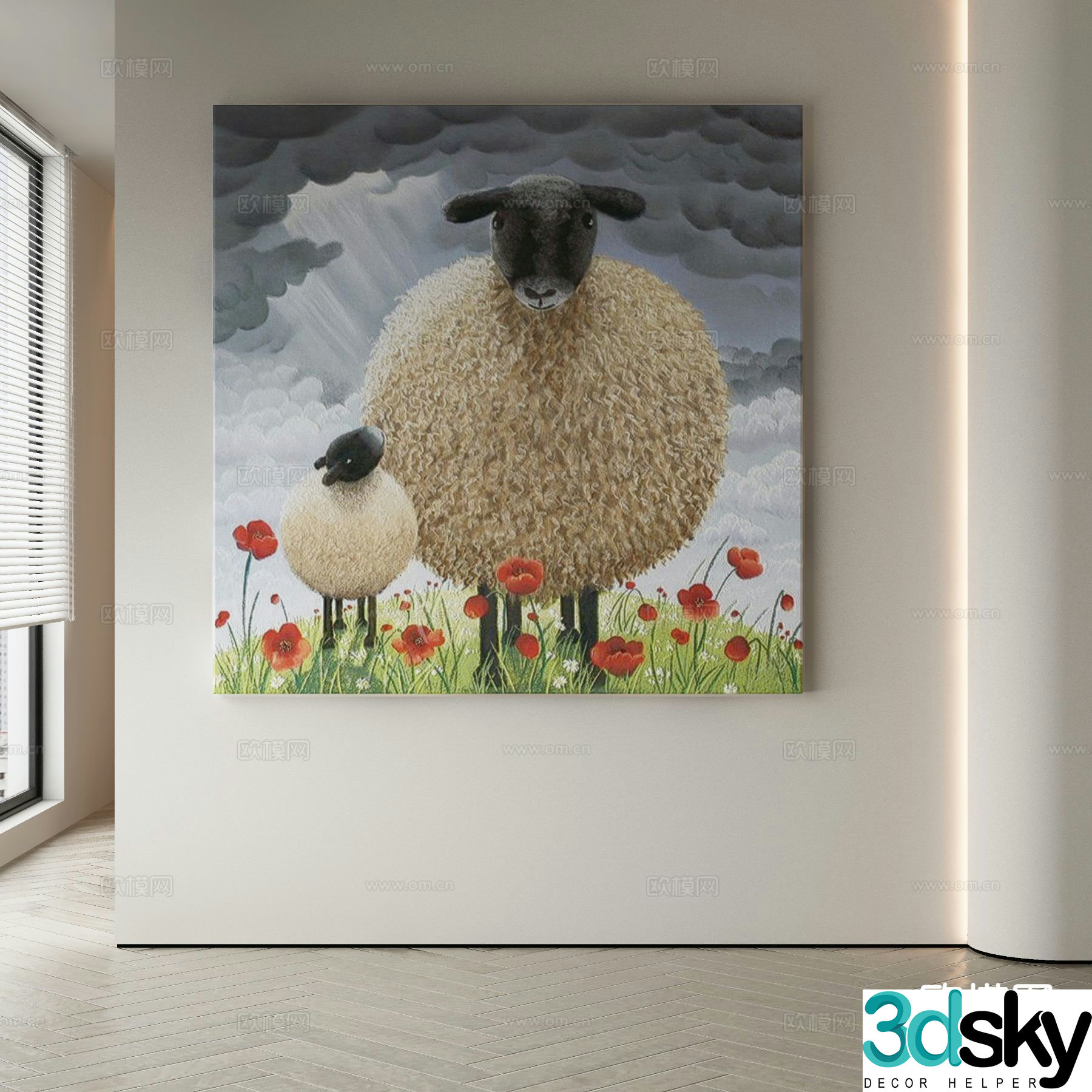 Modern cartoon painting children’s painting decorative painting 3d model