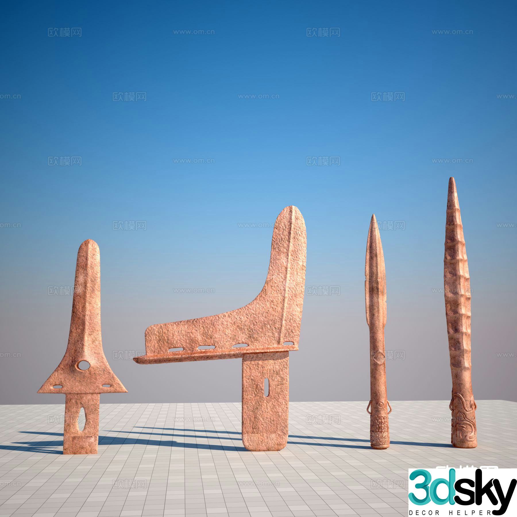 3D model of ancient Chinese weapons