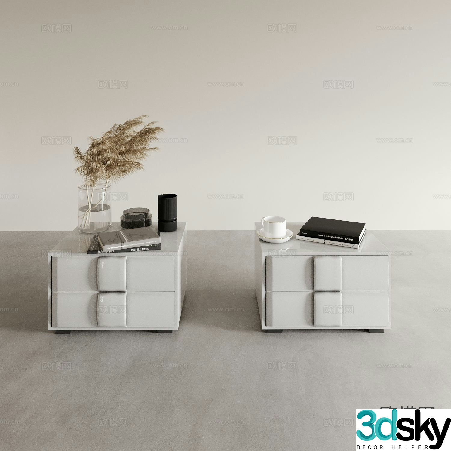 Modern bedside table 3d model