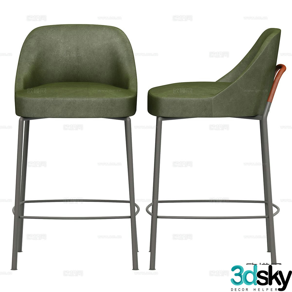Italian bar stool bar stool 3d model