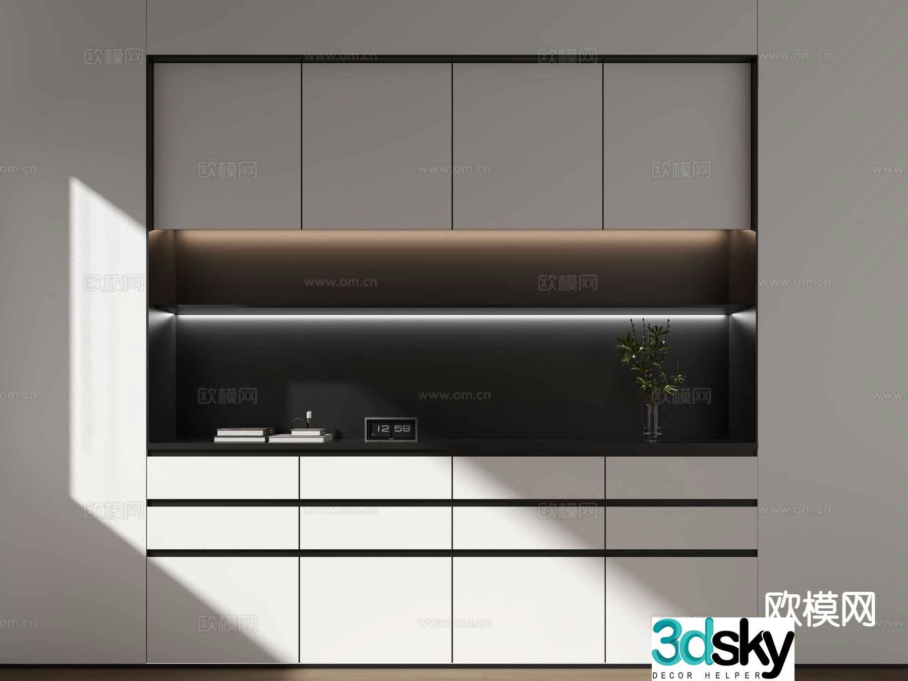 Modern sideboard sideboard bar cabinet 3D model
