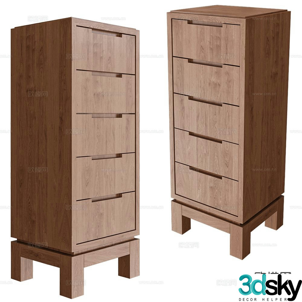Modernature Nordic chest of drawers 3d model