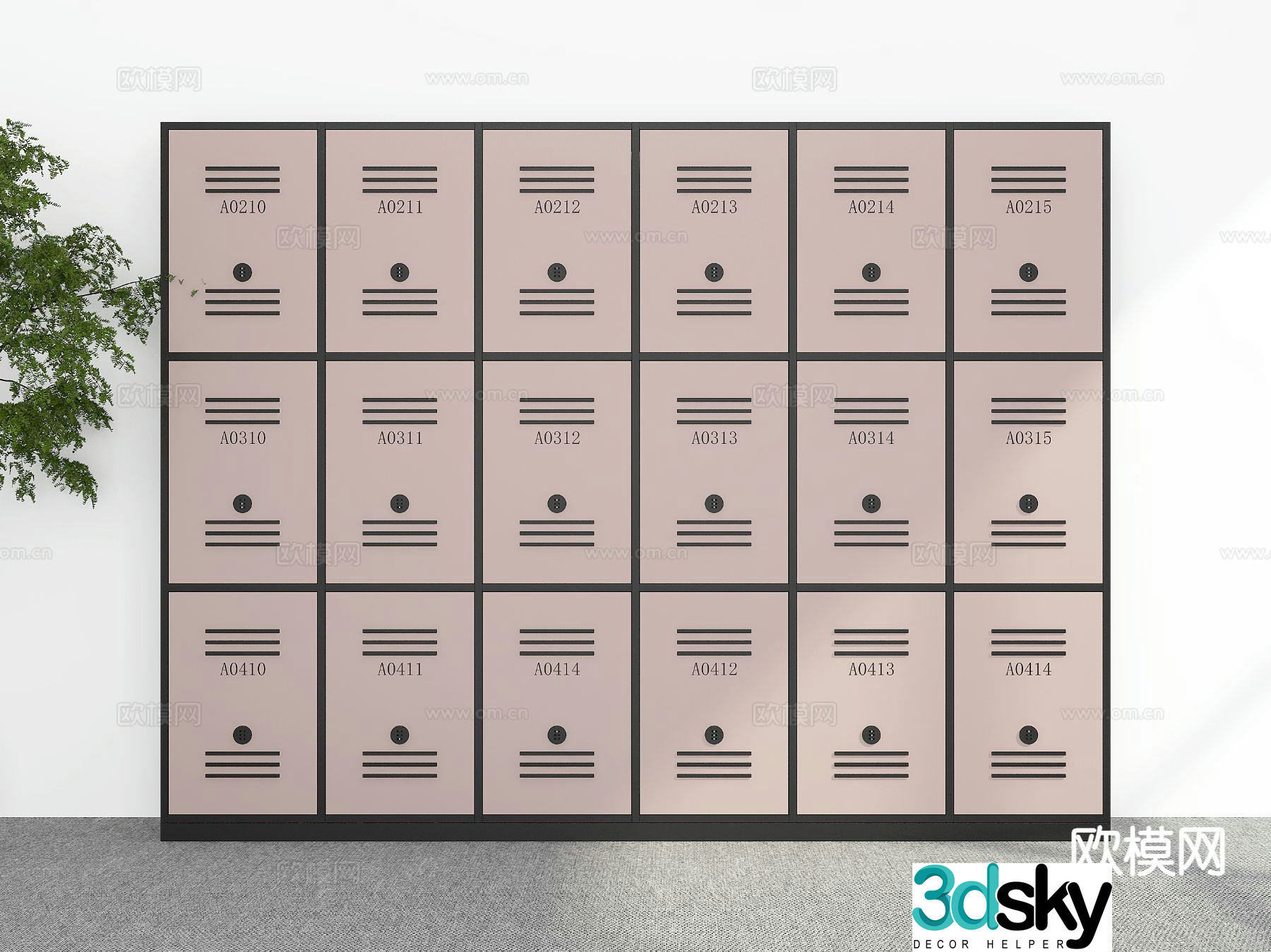 Modern mailbox locker locker 3d model