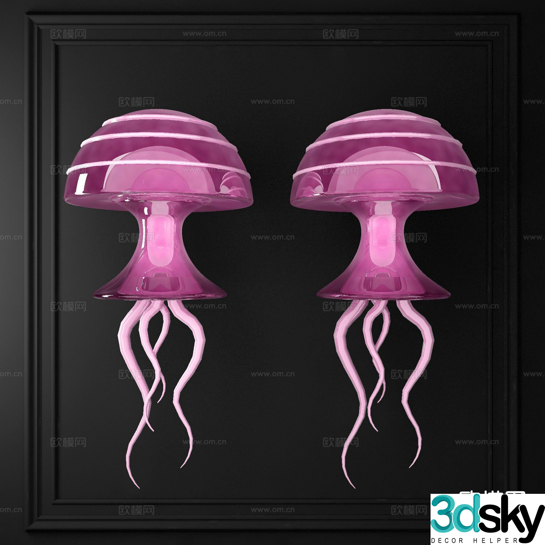 Light luxury wall lamp Octopus lamp 3D model