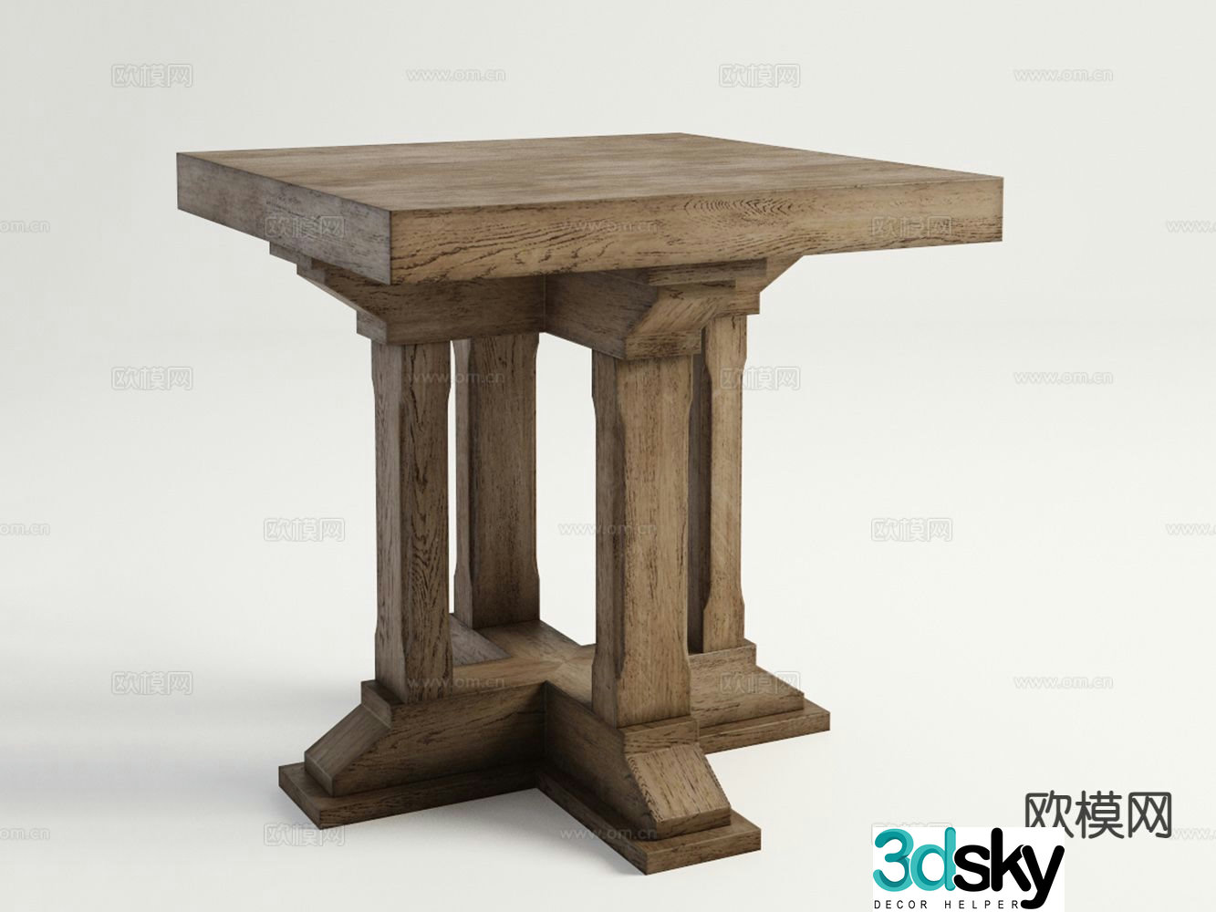 American corner table side table table table 3d model