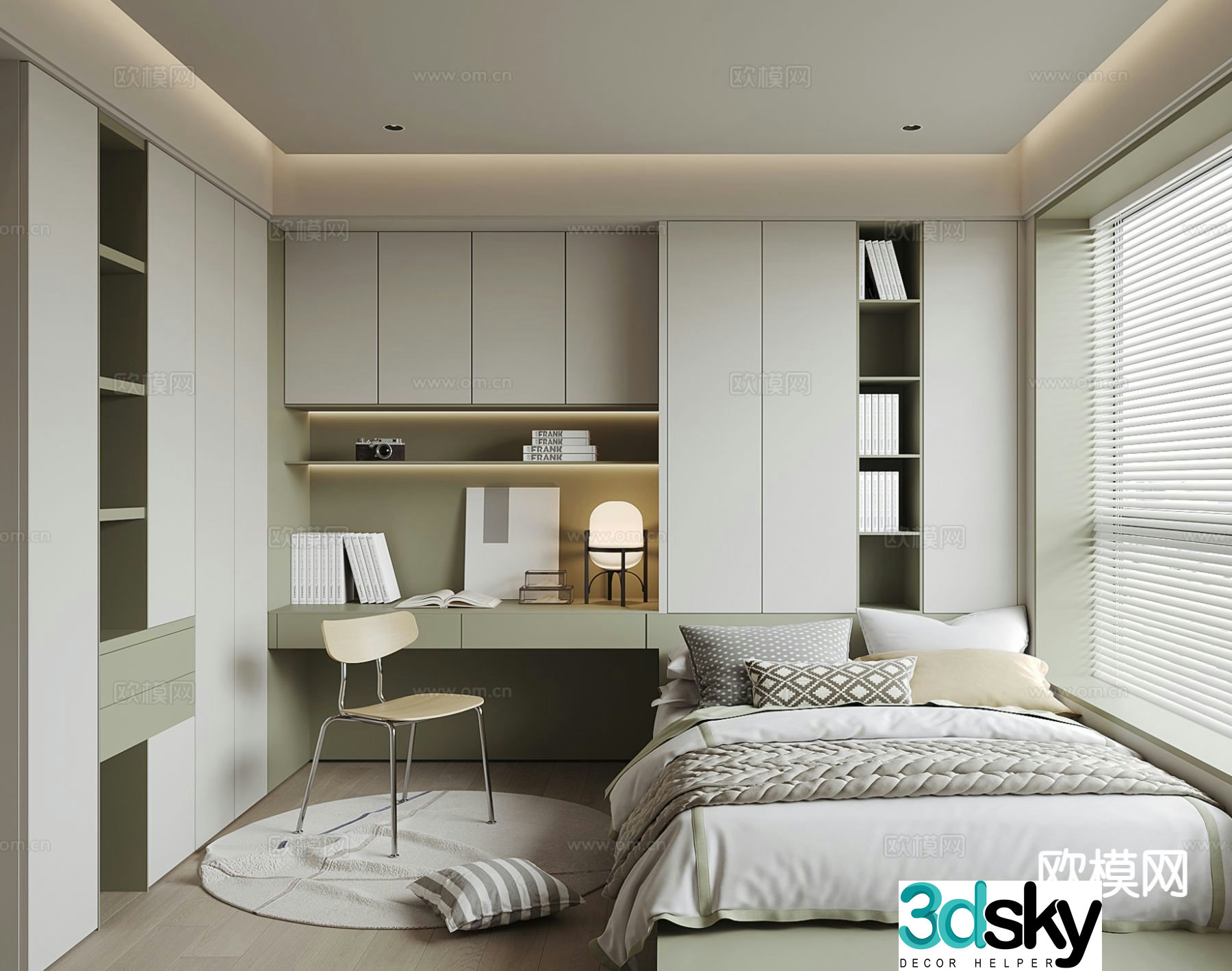 3d model of tatami bedroom and second bedroom
