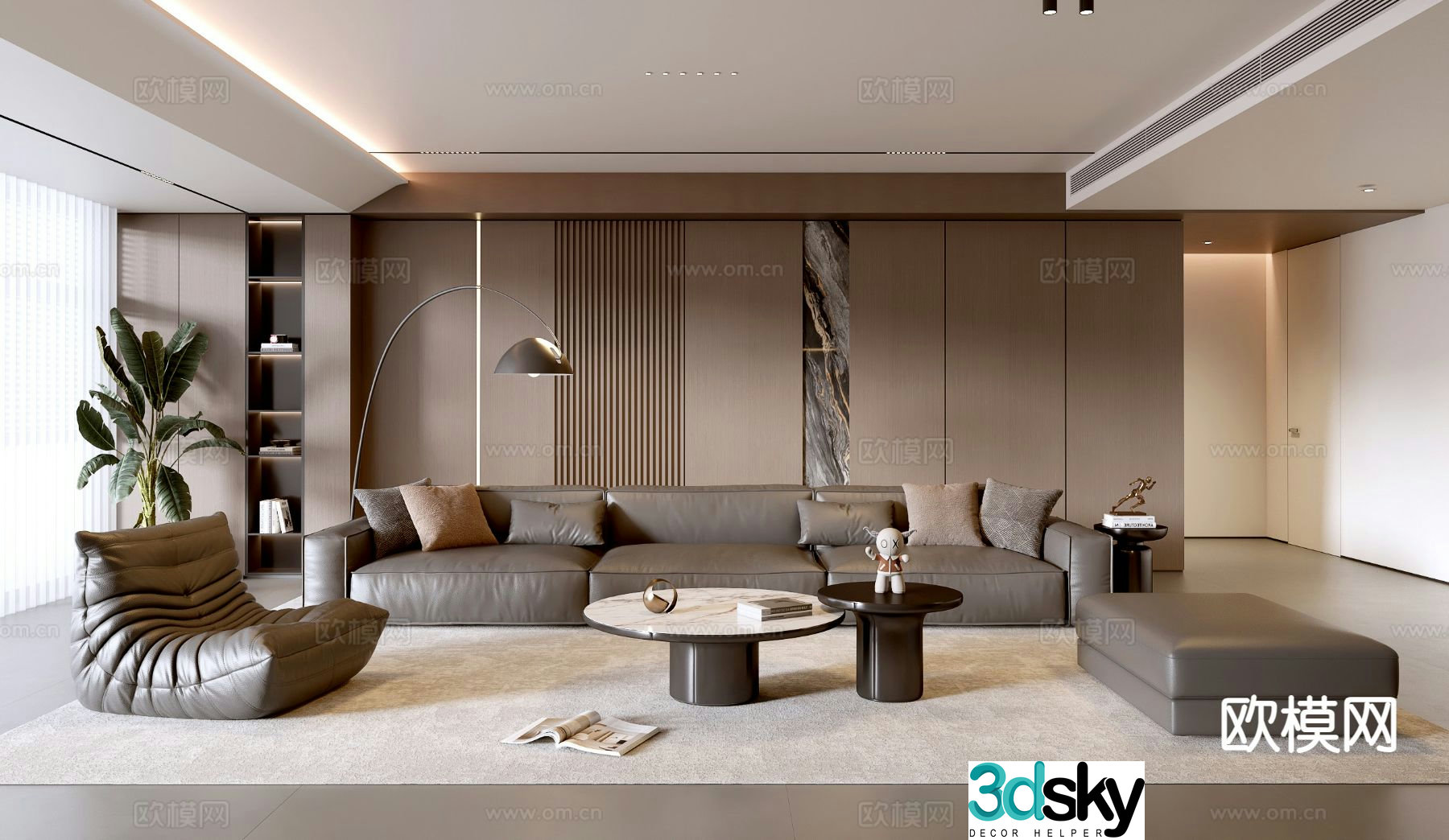 Italian living room 3d model
