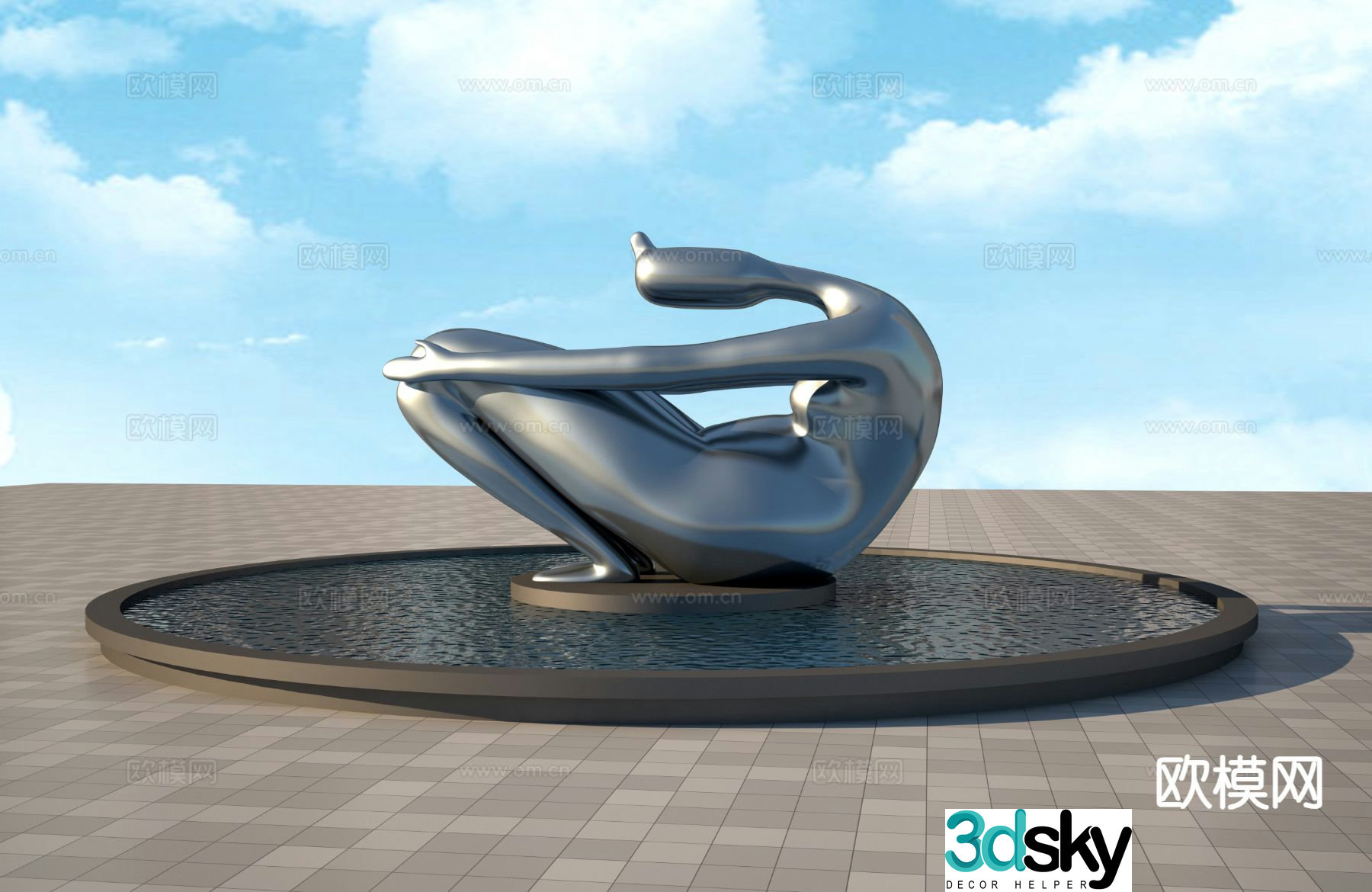 abstract sculpture landscape sculpture 3d model