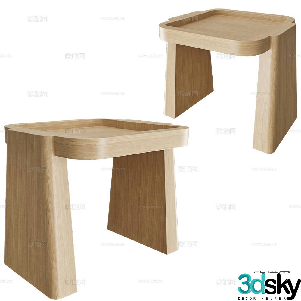 Modernature side table corner table 3d model