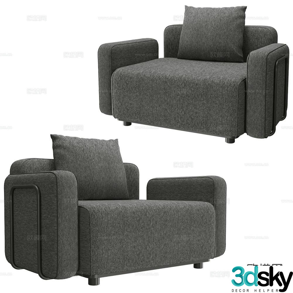 SACKit modern single sofa 3d model