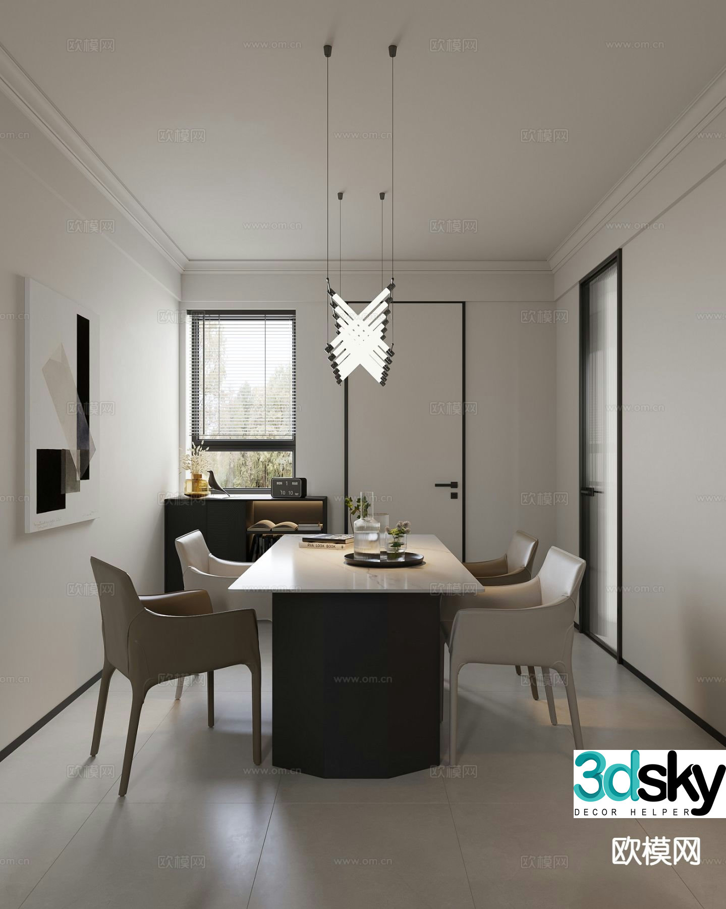 Modern restaurant 3d model