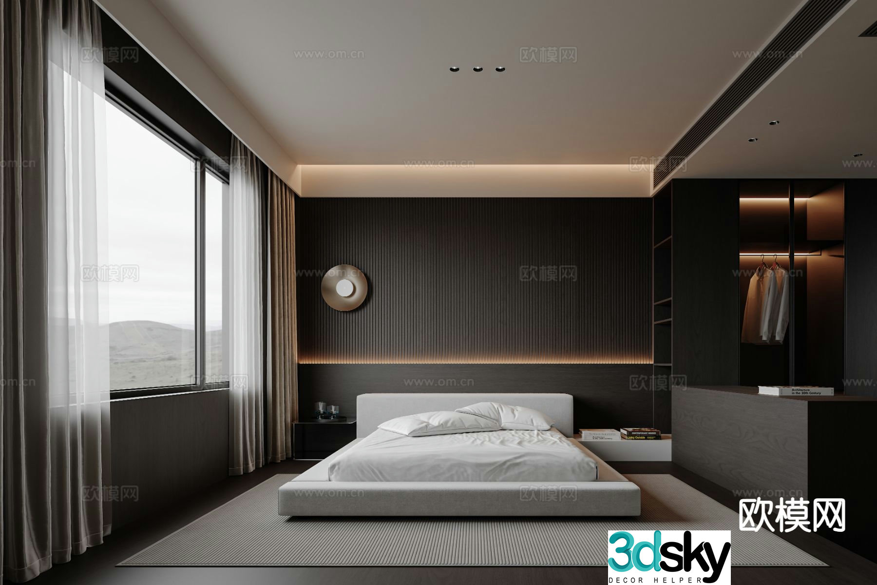 Italian style bedroom master bedroom 3d model