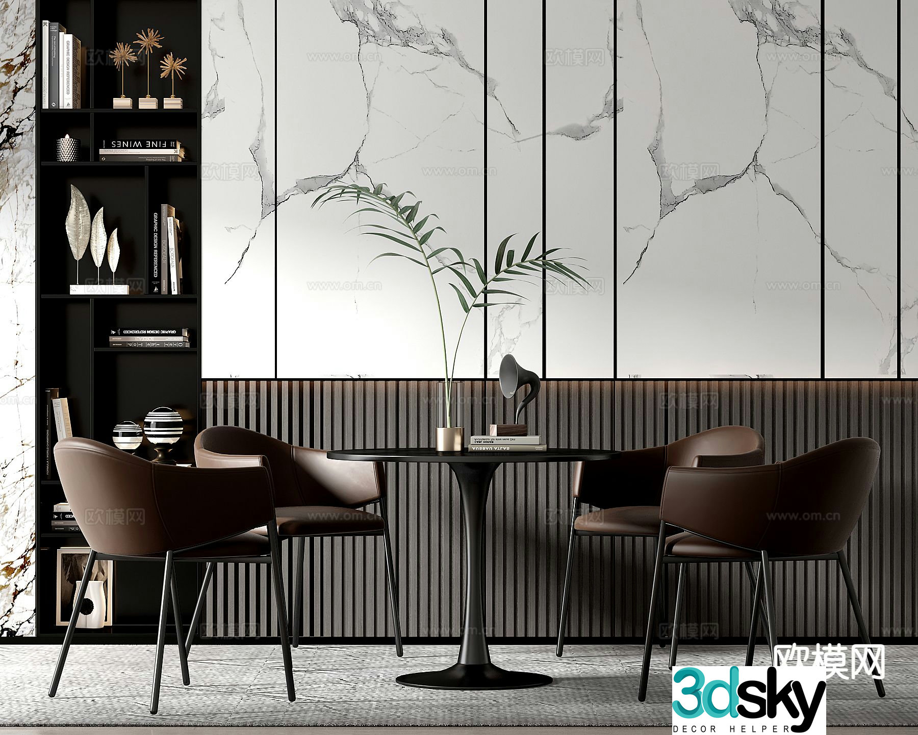 Modern negotiation tables and chairs leisure tables and chairs 3D model