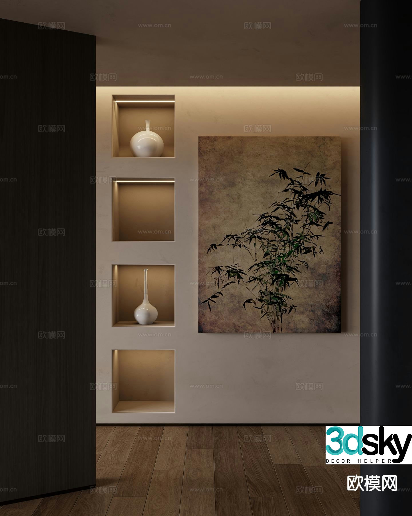 Medieval style decorative painting art painting hanging painting 3D model