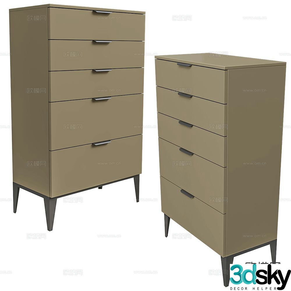 Mister modern chest of drawers 3d model