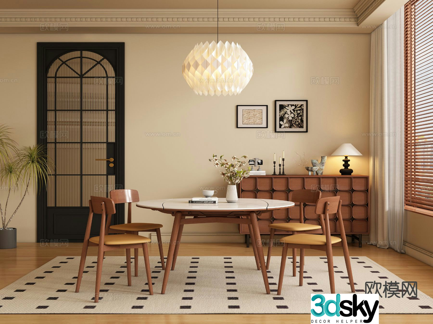 Medieval style restaurant 3d model