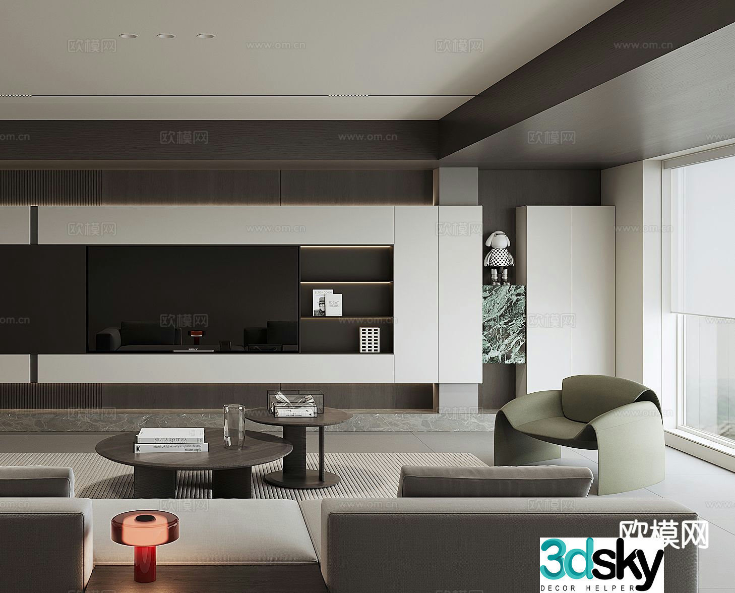 Modern living room 3d model