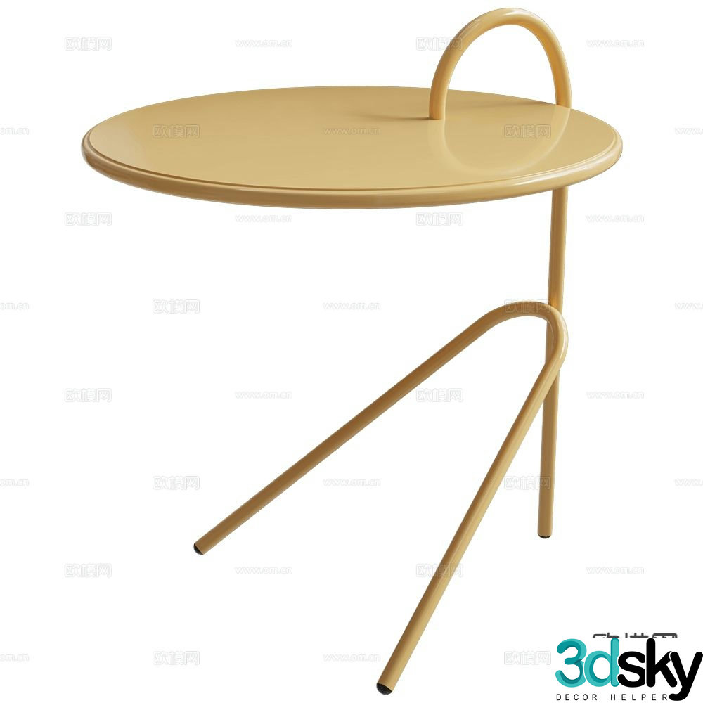 Castil Nordic metal corner table side table 3d model