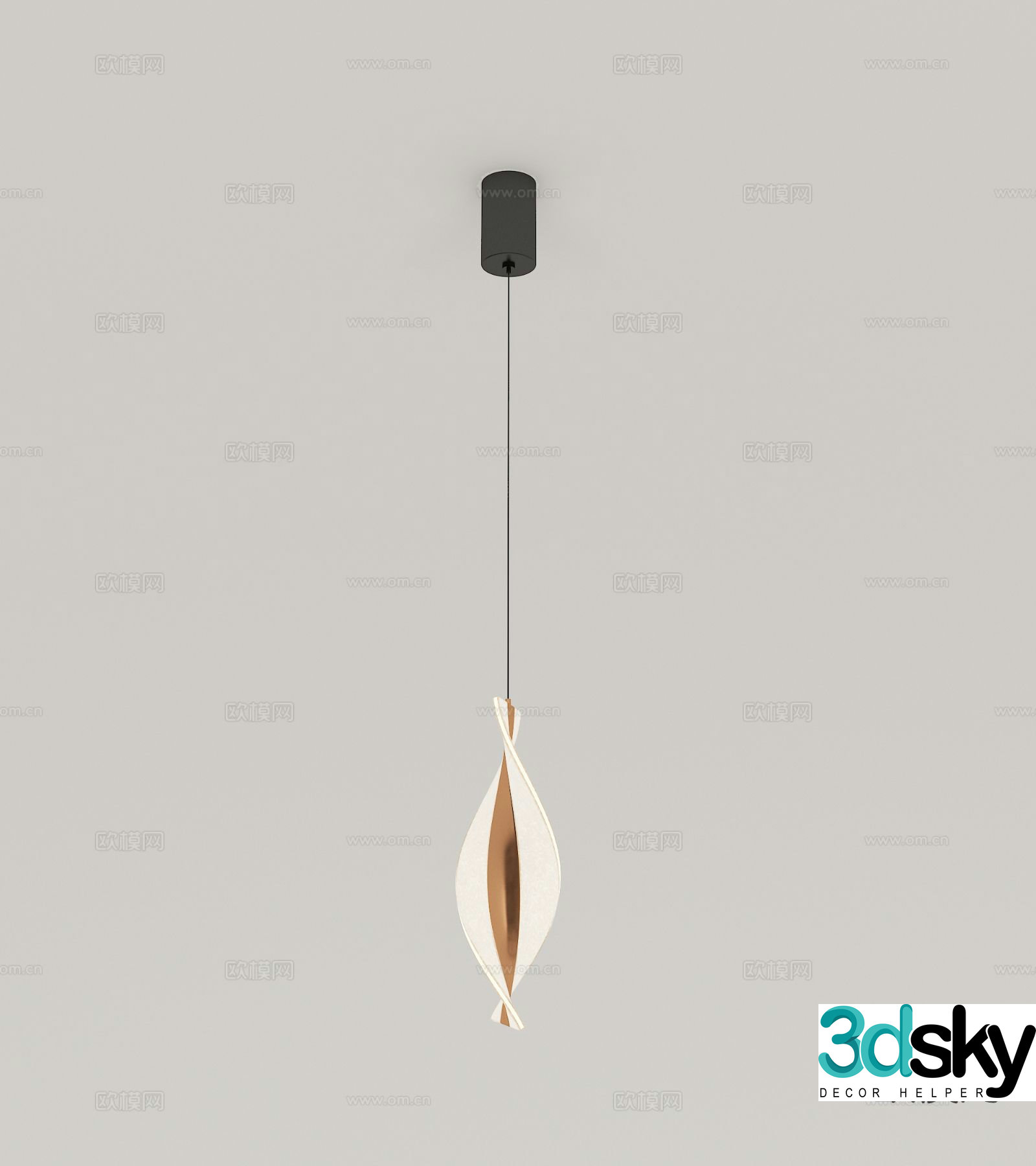 Modern chandelier 3d model