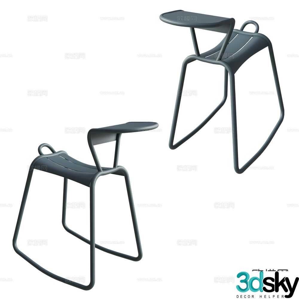 Fermob baby chair baby dining chair 3d model