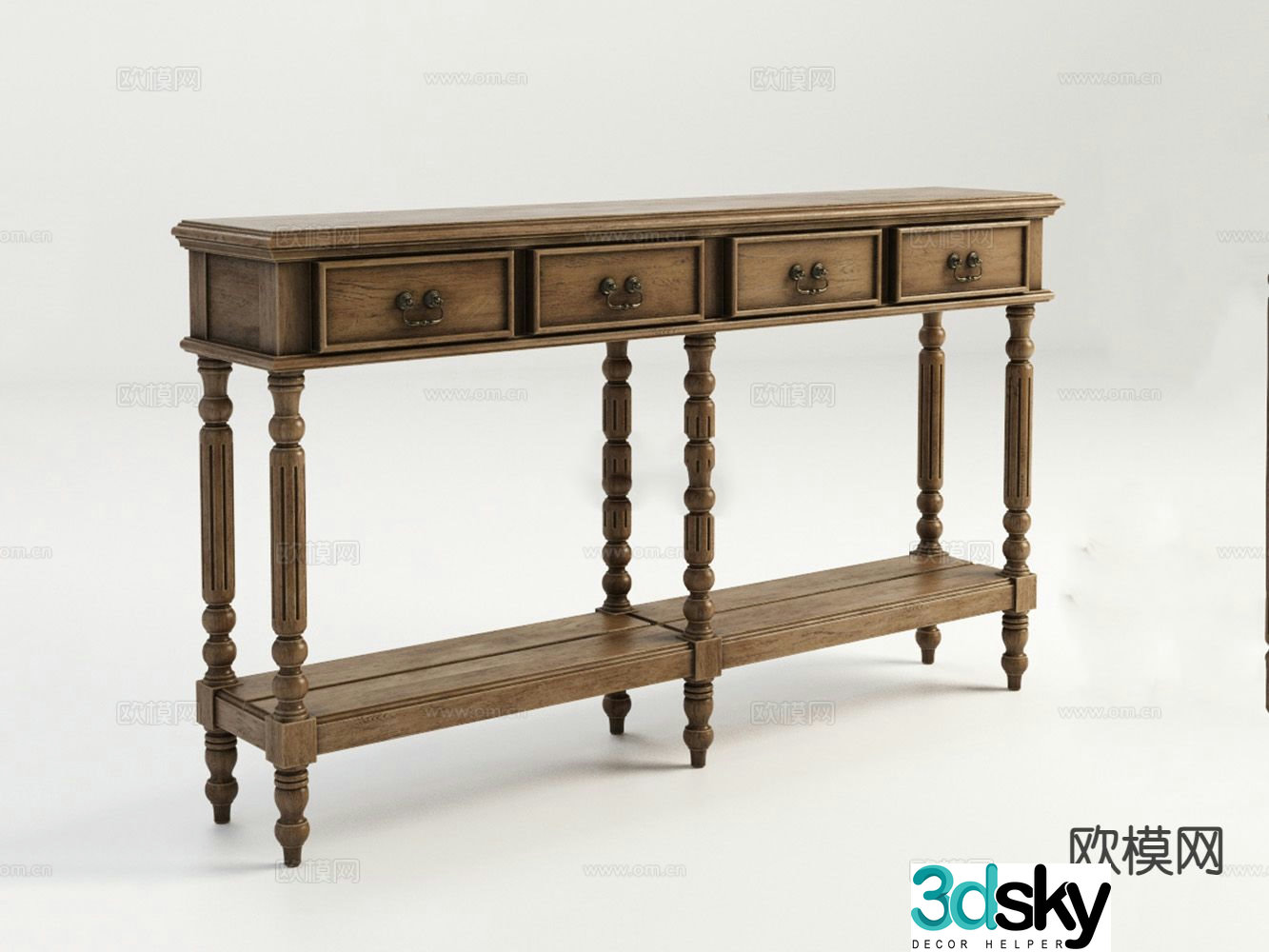 American side table entrance table end view table 3D model
