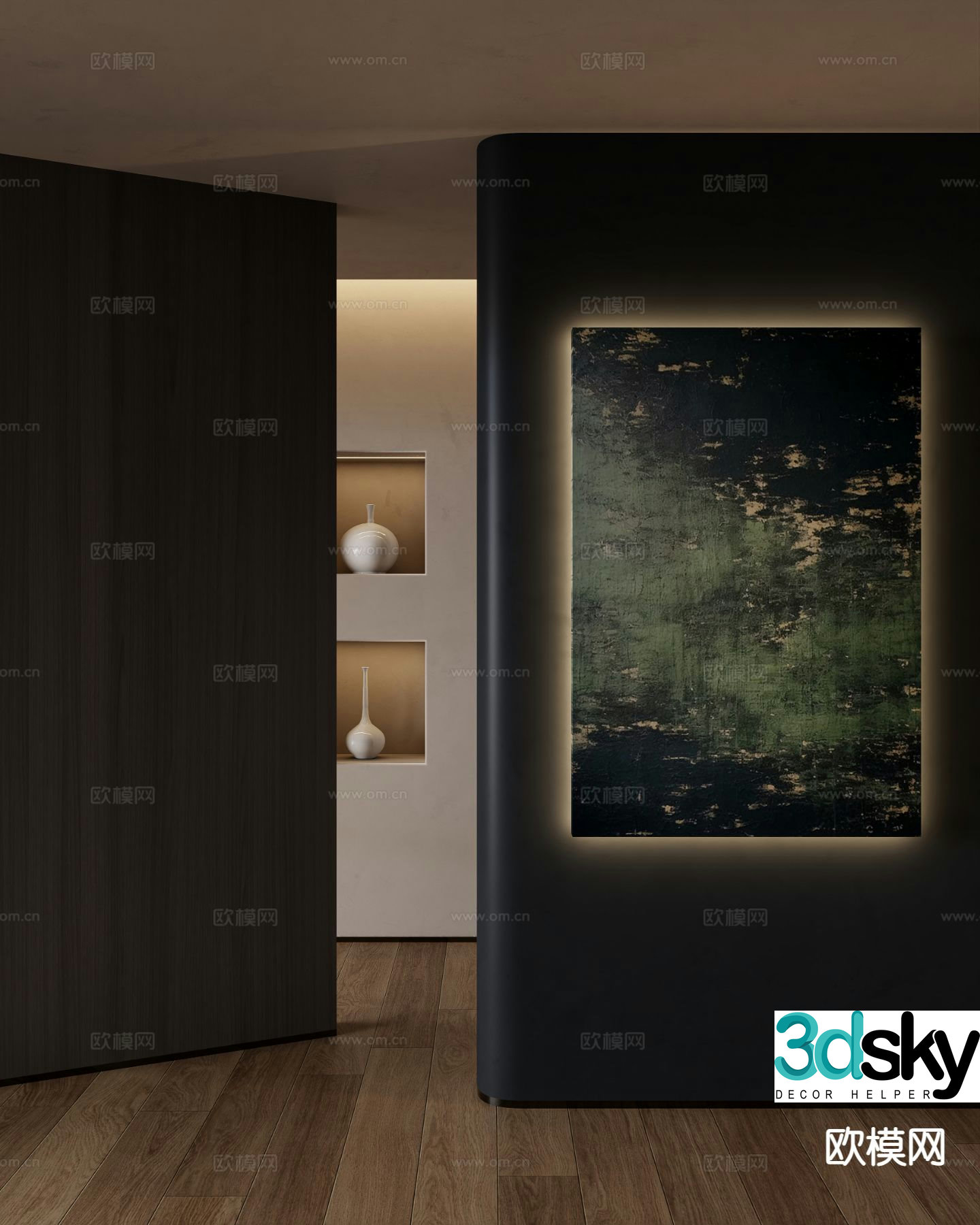 Medieval style decorative painting art painting hanging painting 3D model