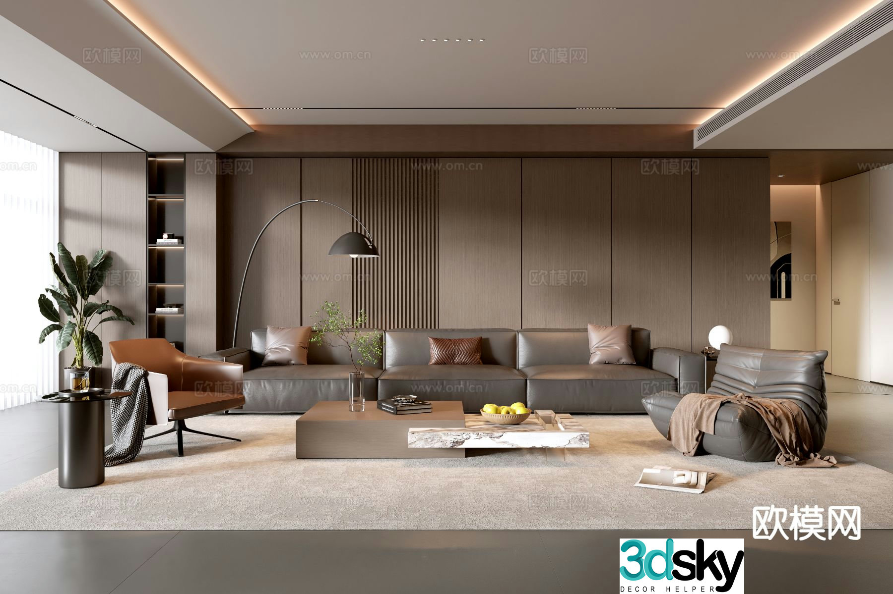 Italian living room 3d model