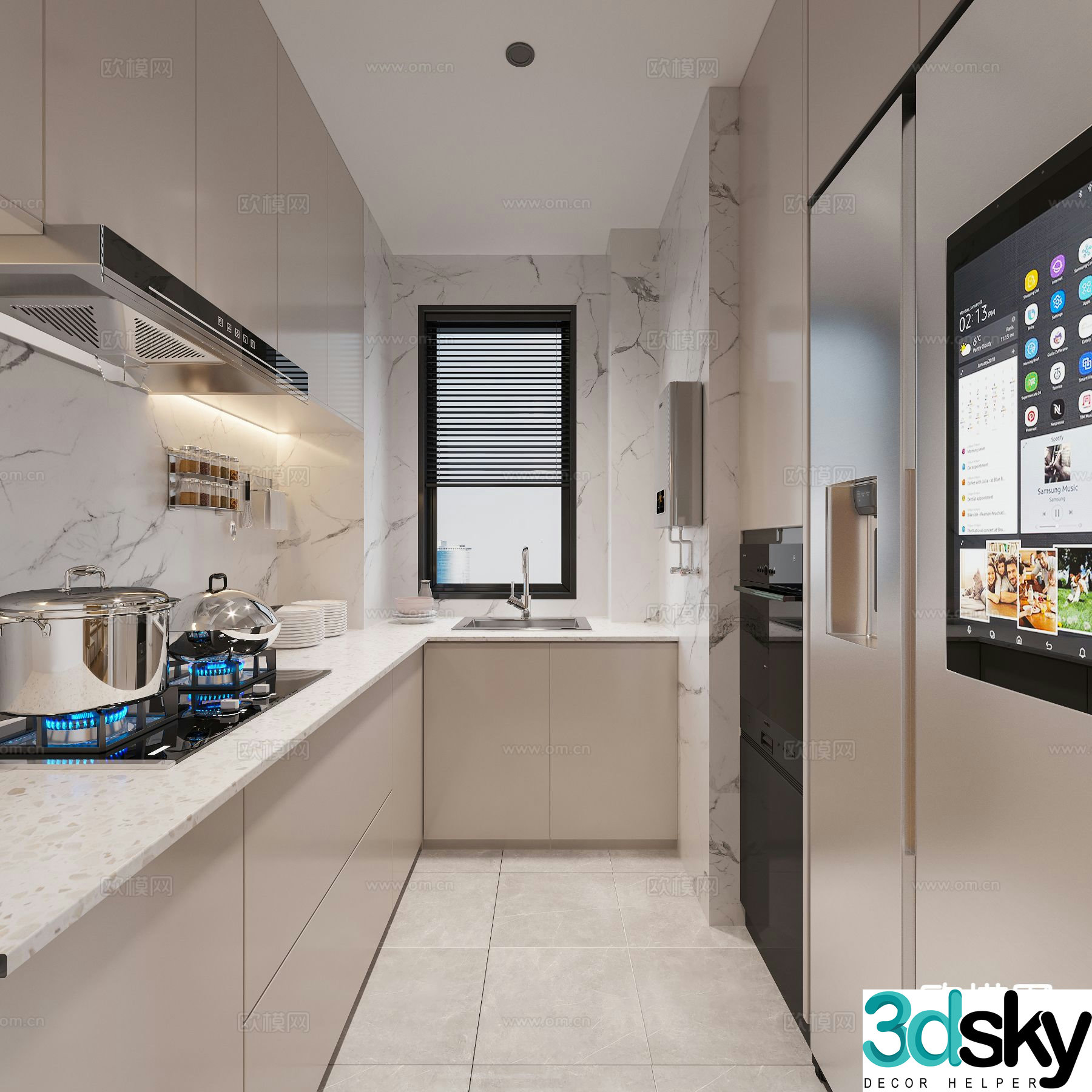 Modern kitchen 3d model