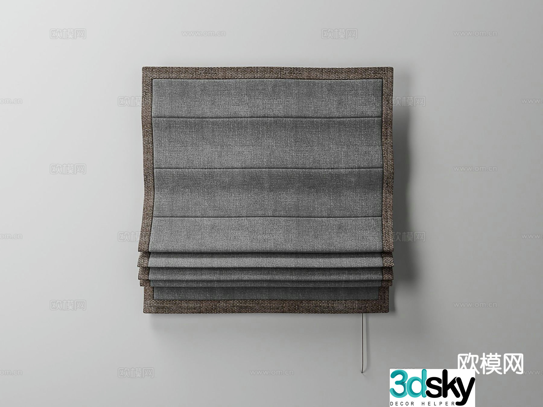 modern curtains venetian blinds roller blinds 3d model