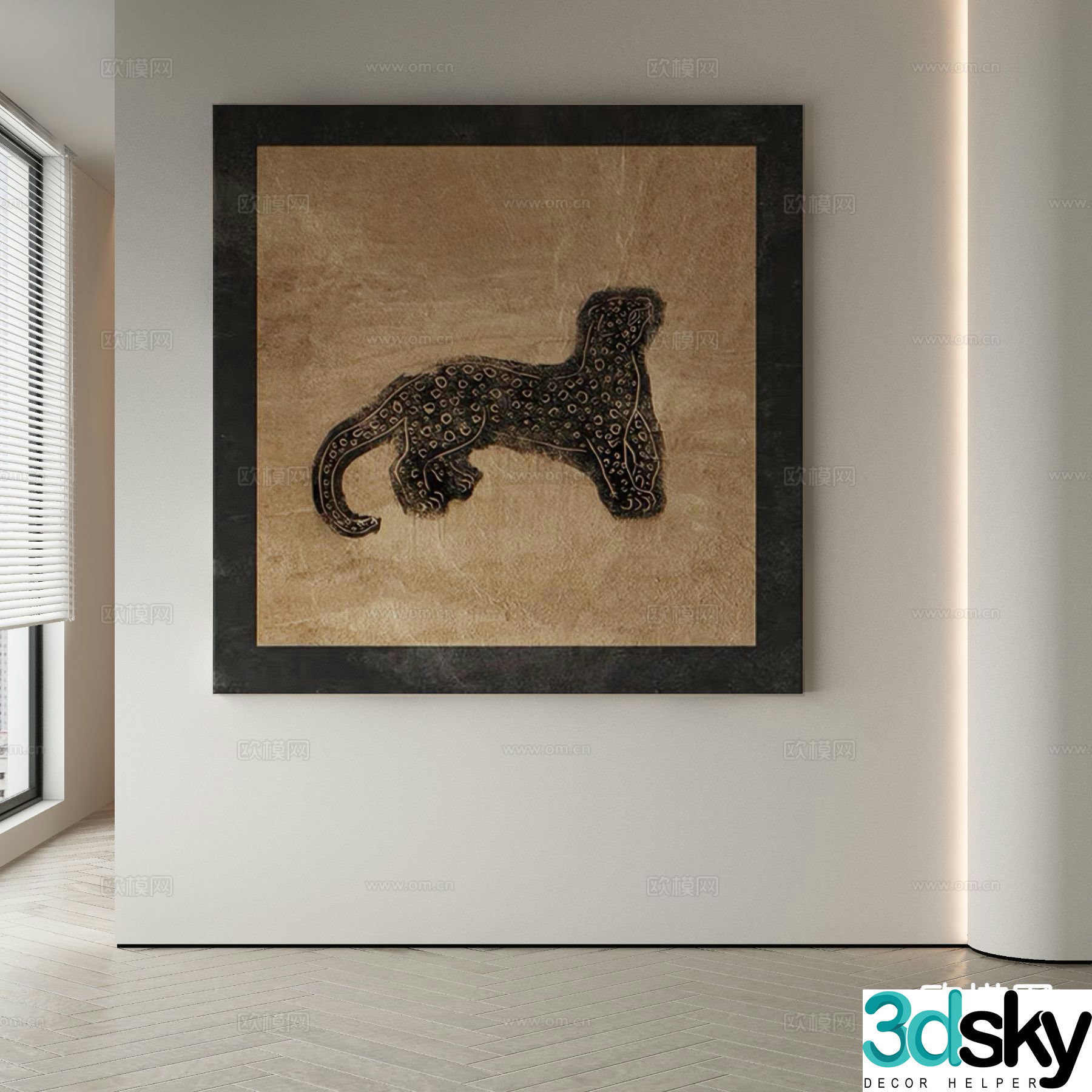 Wabi-sabi art painting texture painting decorative painting 3d model