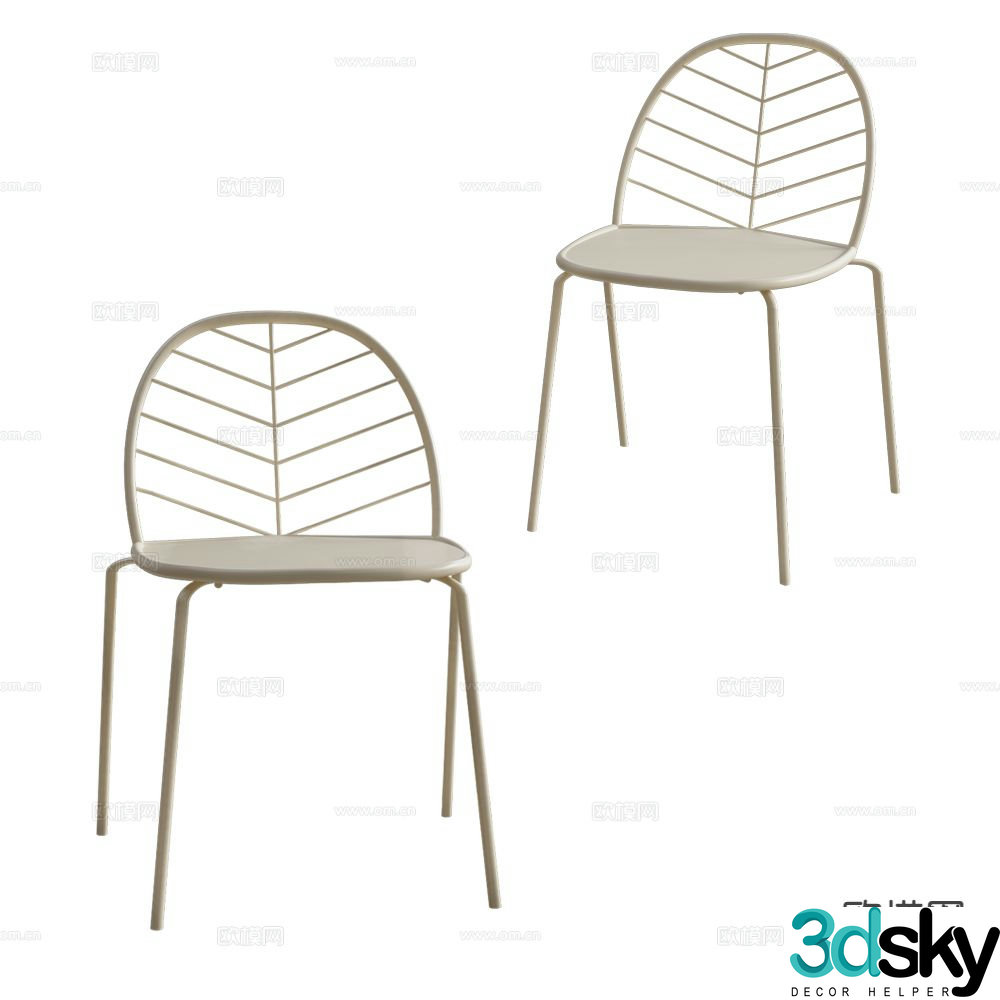 Castil modern chair dining chair 3d model