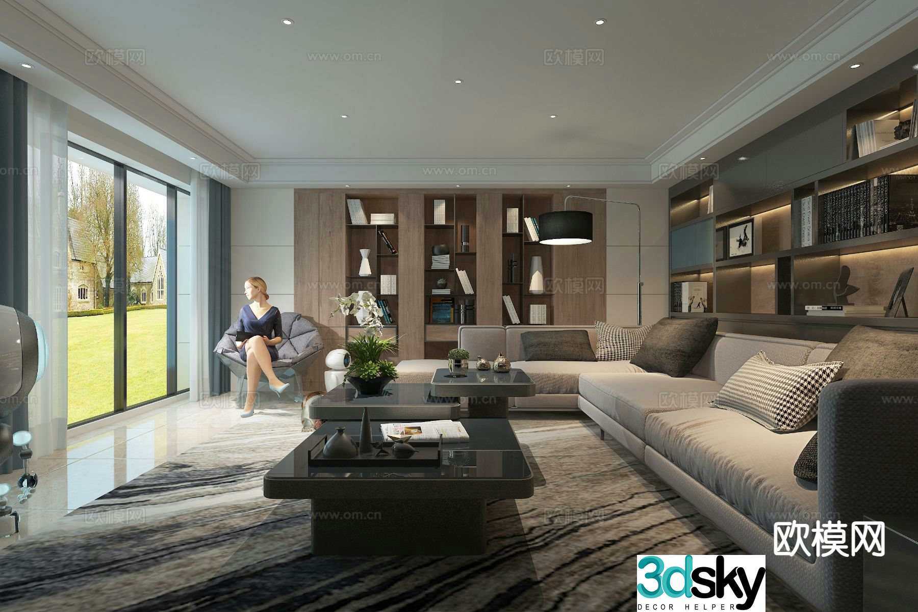 Modern living room 3d model