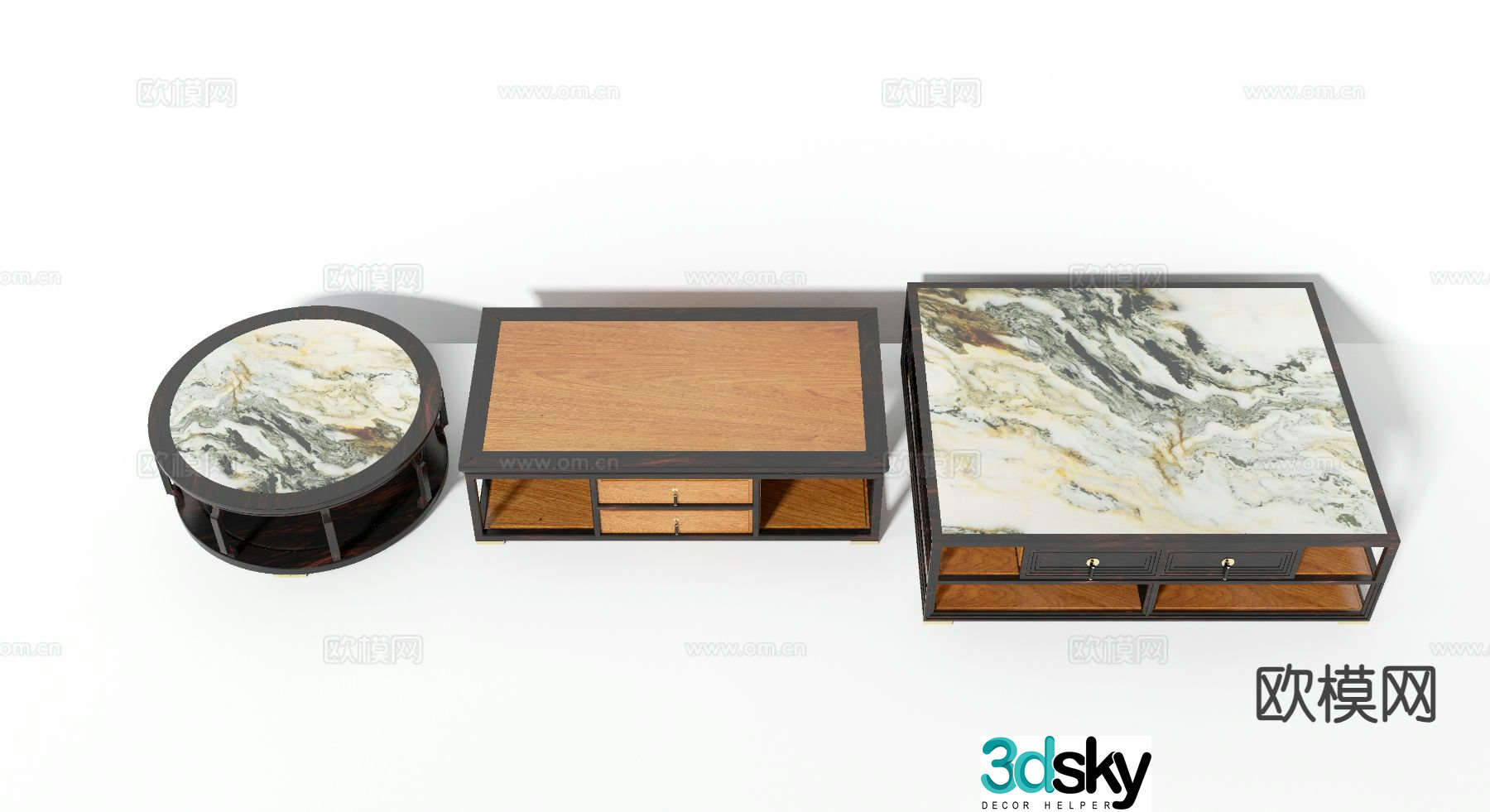 New Chinese coffee table 3d model