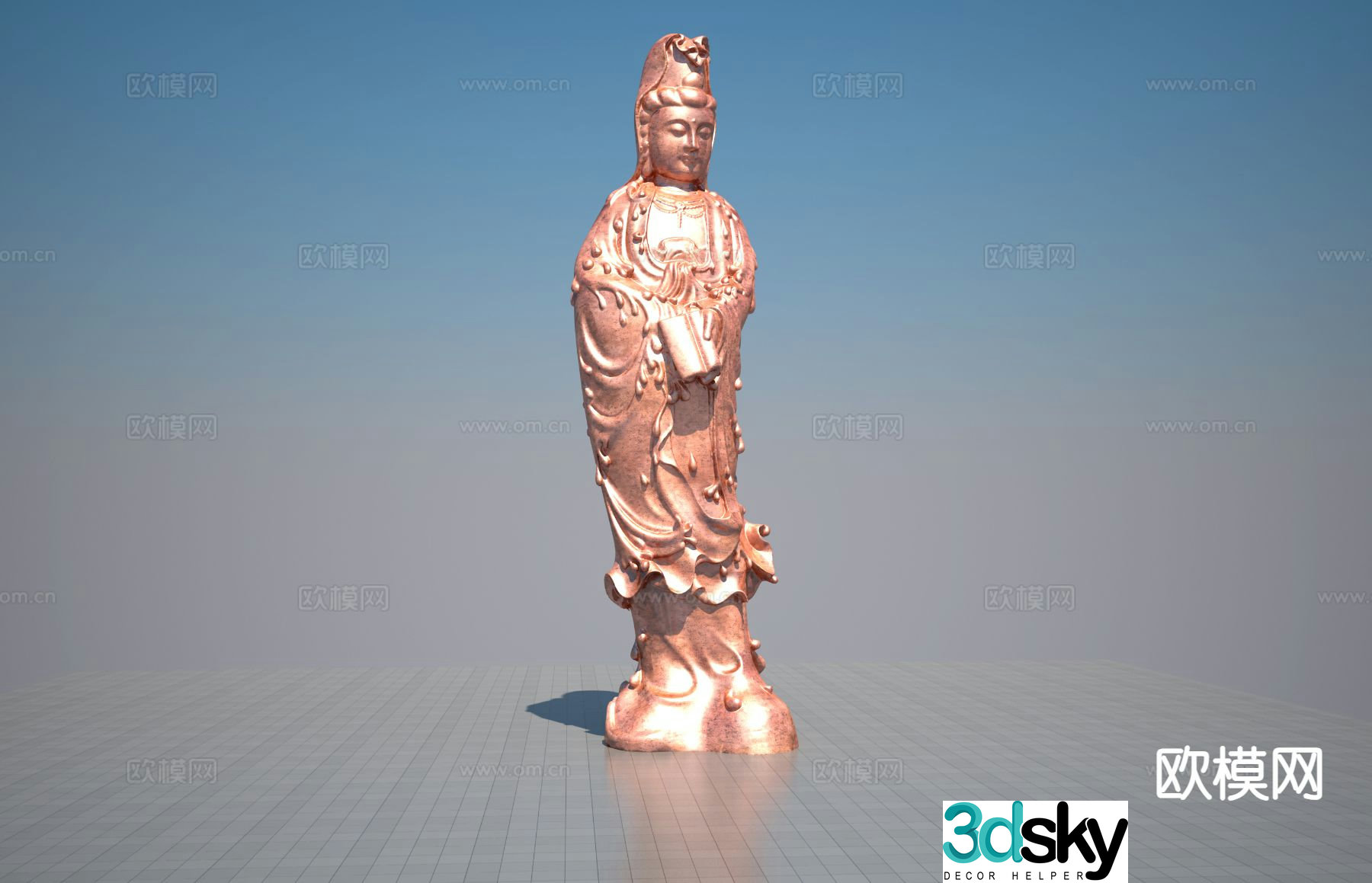 Chinese dripping Guanyin 3D model